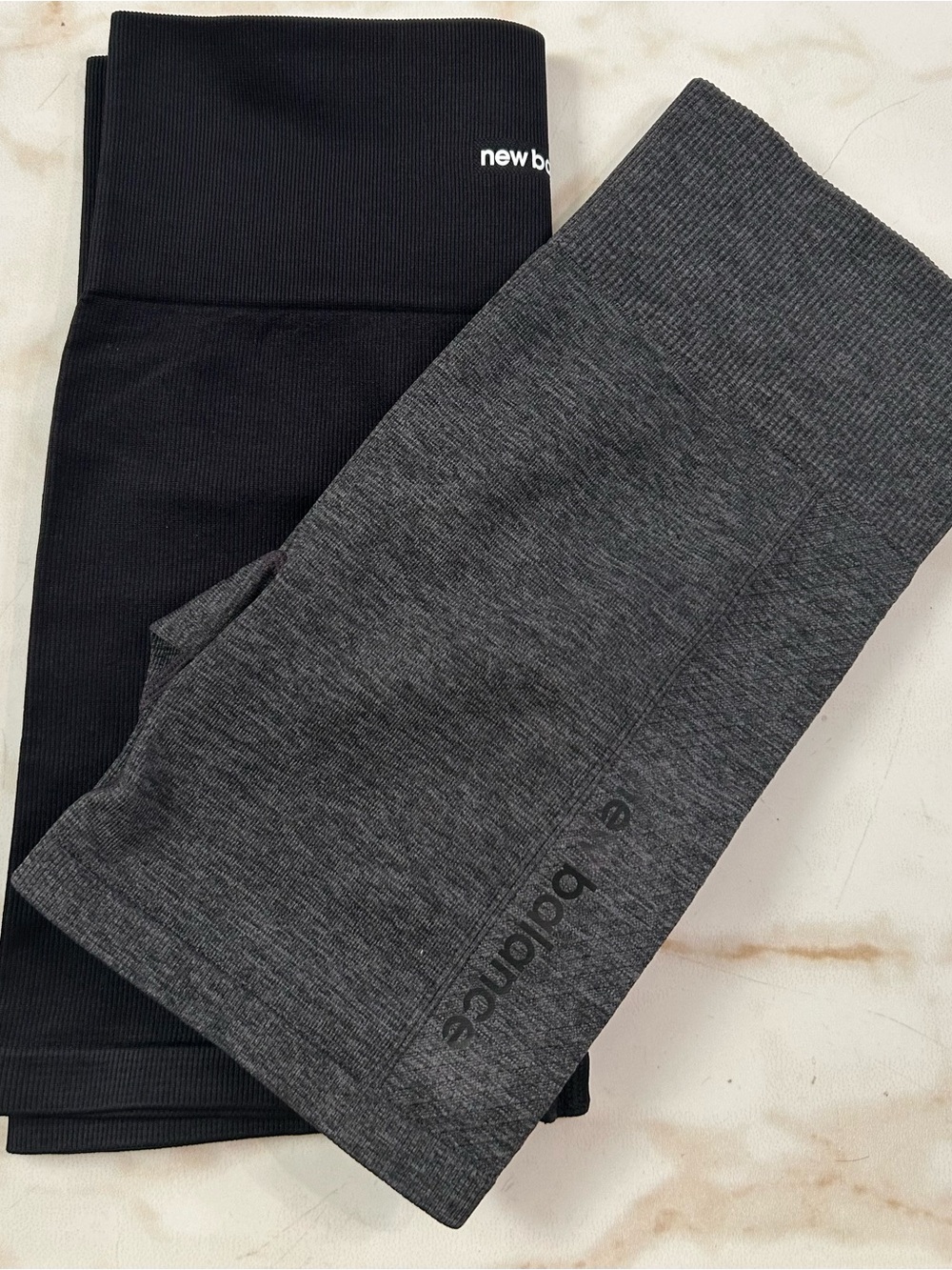 New Balance Black and Charcoal Kids Performance Leggings